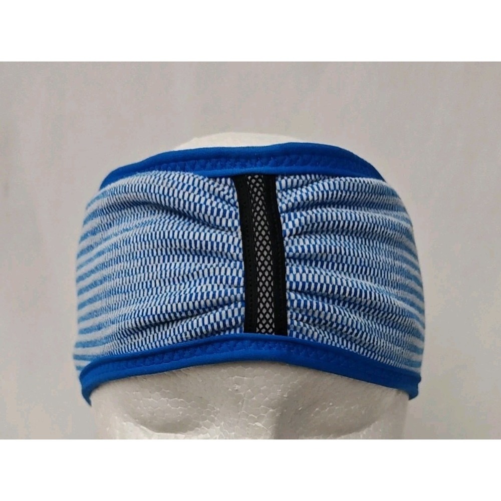 Lululemon Brisk Run Reversible Headband Polar Cream Beaming Blue Women's Running